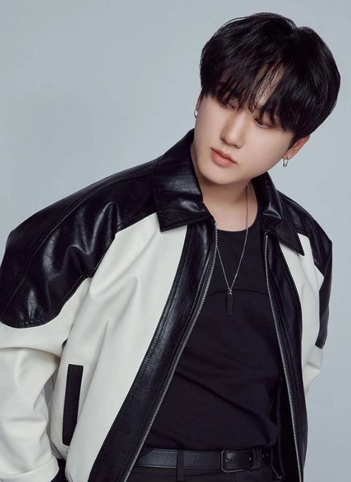 White And Black Contrast Faux Leather Jacket
