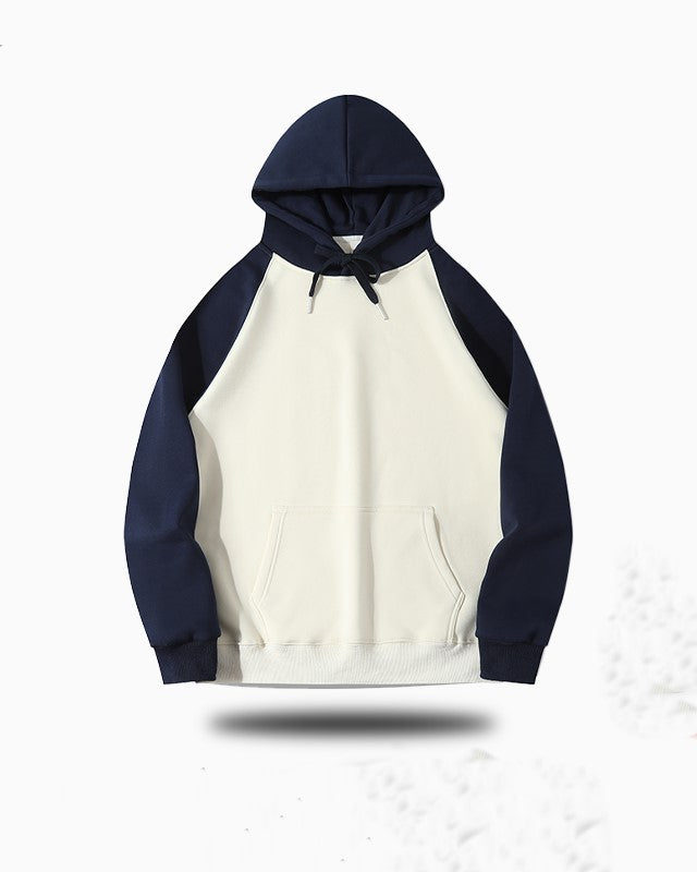 White And Blue Oversized Hoodie
