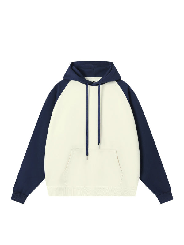 White And Blue Oversized Hoodie