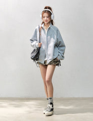 Stand Collar Zip Up Casual Sports Jacket