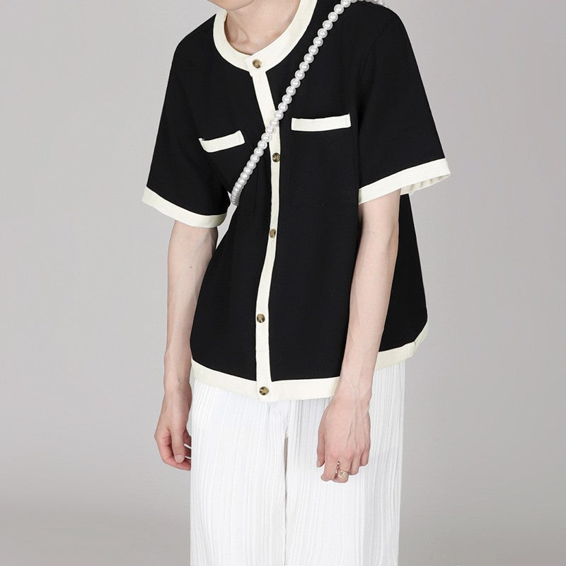 Chic Cardigan Short Sleeve T-Shirt