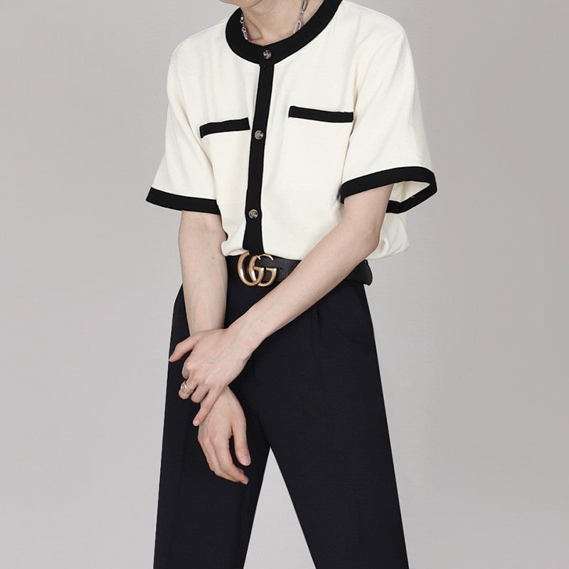 Chic Cardigan Short Sleeve T-Shirt
