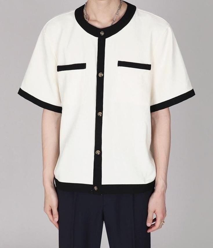 Chic Cardigan Short Sleeve T-Shirt