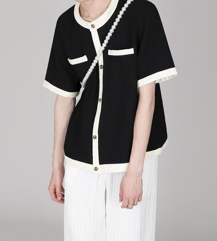 Chic Cardigan Short Sleeve T-Shirt