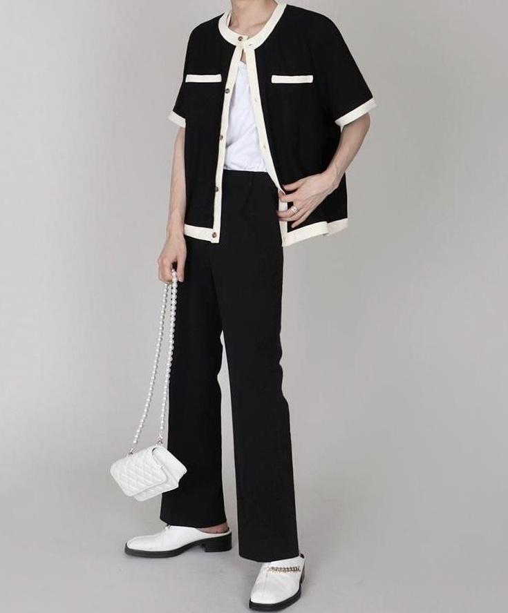 Chic Cardigan Short Sleeve T-Shirt