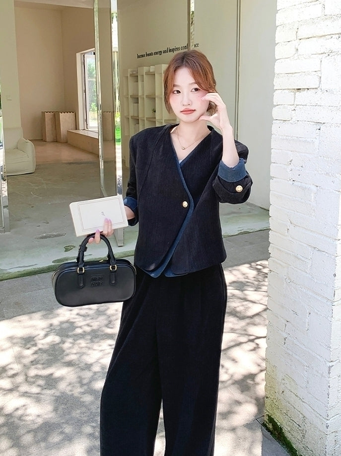 Chic Casual Wide Leg Pants Outfit Set