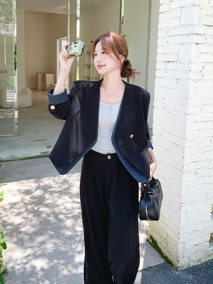 Chic Casual Wide Leg Pants Outfit Set