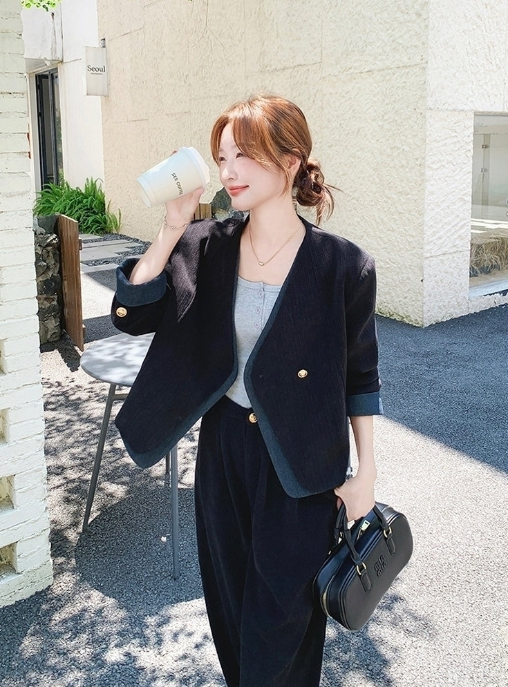 Chic Casual Wide Leg Pants Outfit Set