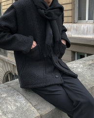 Chic Fleece Lined Puffer Jacket Warm Winter Coat