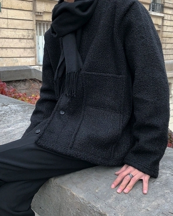 Chic Fleece Lined Puffer Jacket Warm Winter Coat