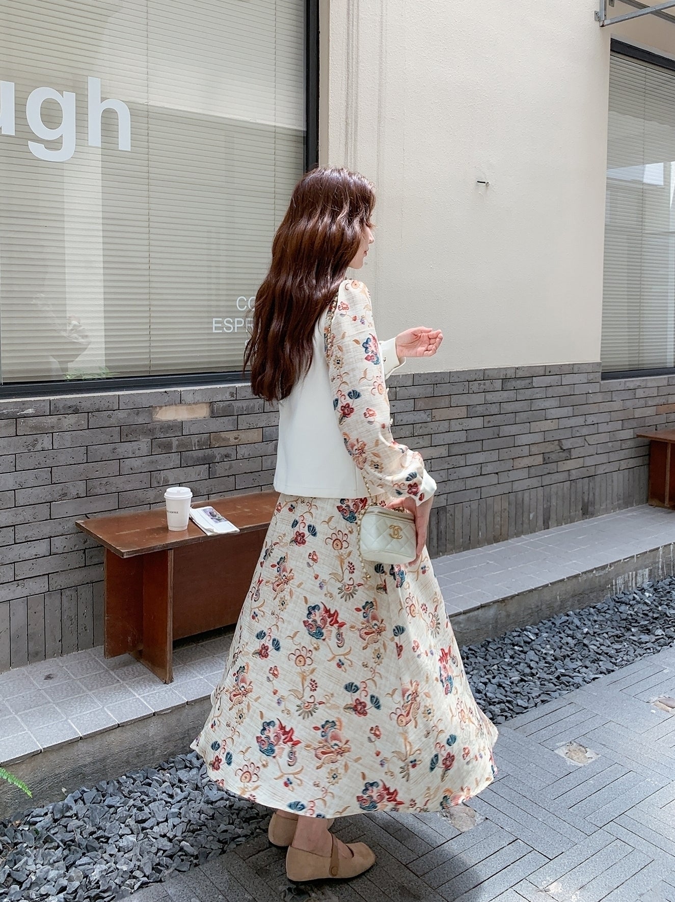 Chic French Style Irregular Top Skirt Set