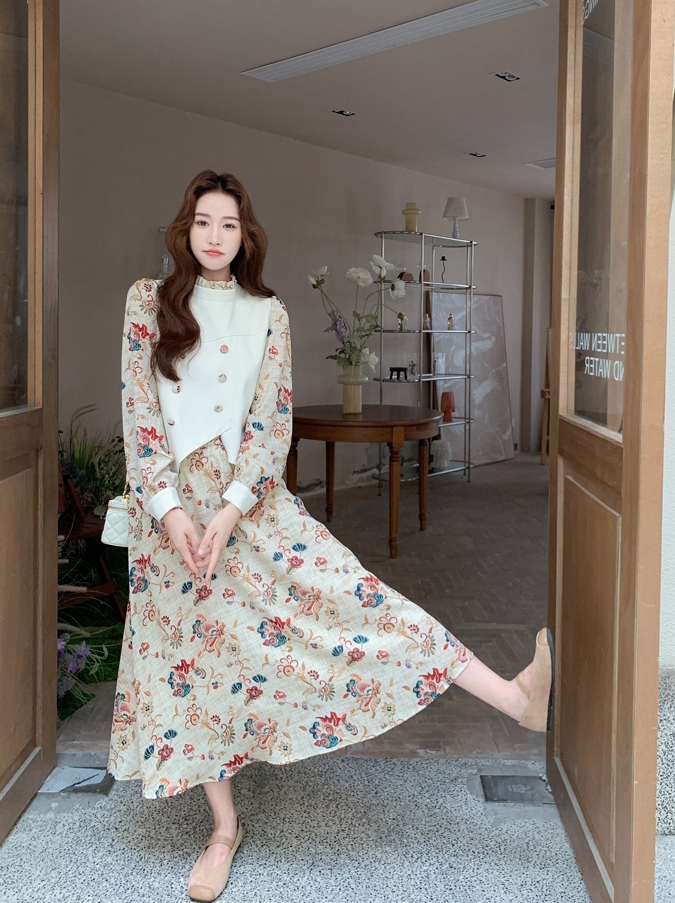 Chic French Style Irregular Top Skirt Set