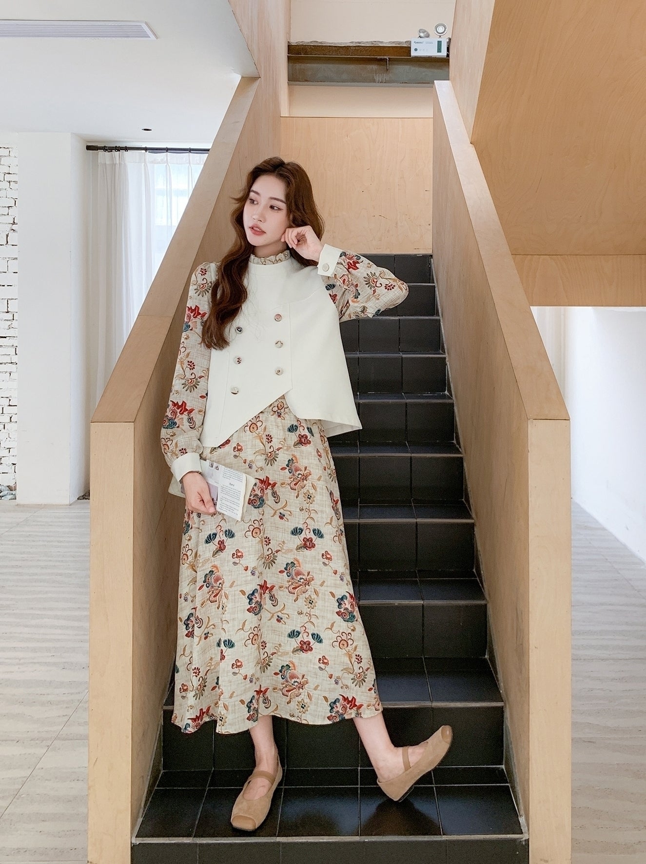 Chic French Style Irregular Top Skirt Set