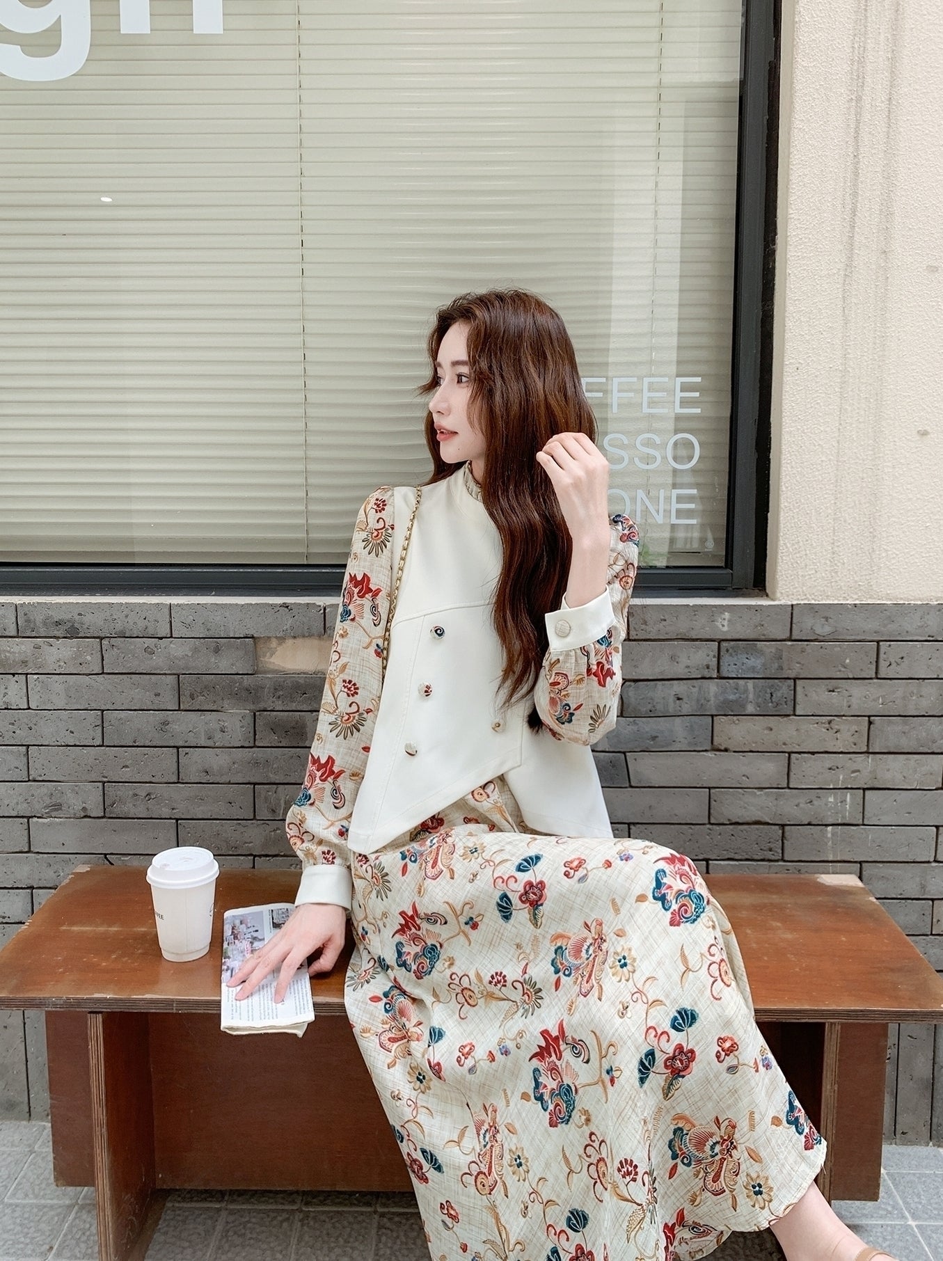 Chic French Style Irregular Top Skirt Set