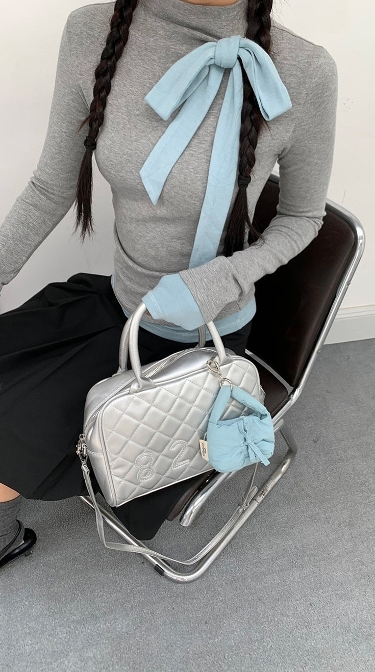 Chic High Neck Knit Long Sleeve Top