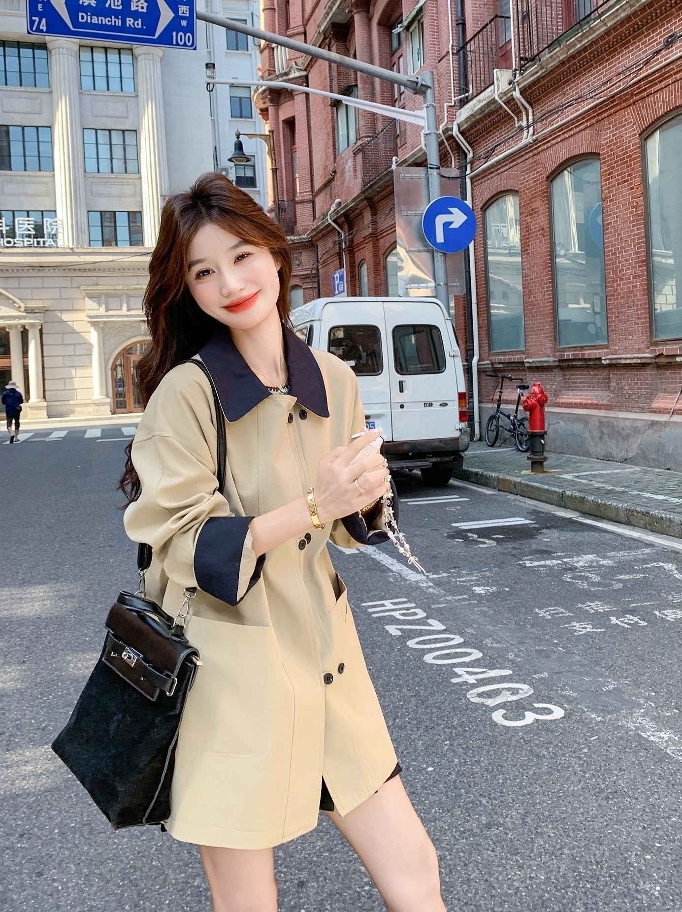 Chic Mid Length Casual Lapel Trench Coat