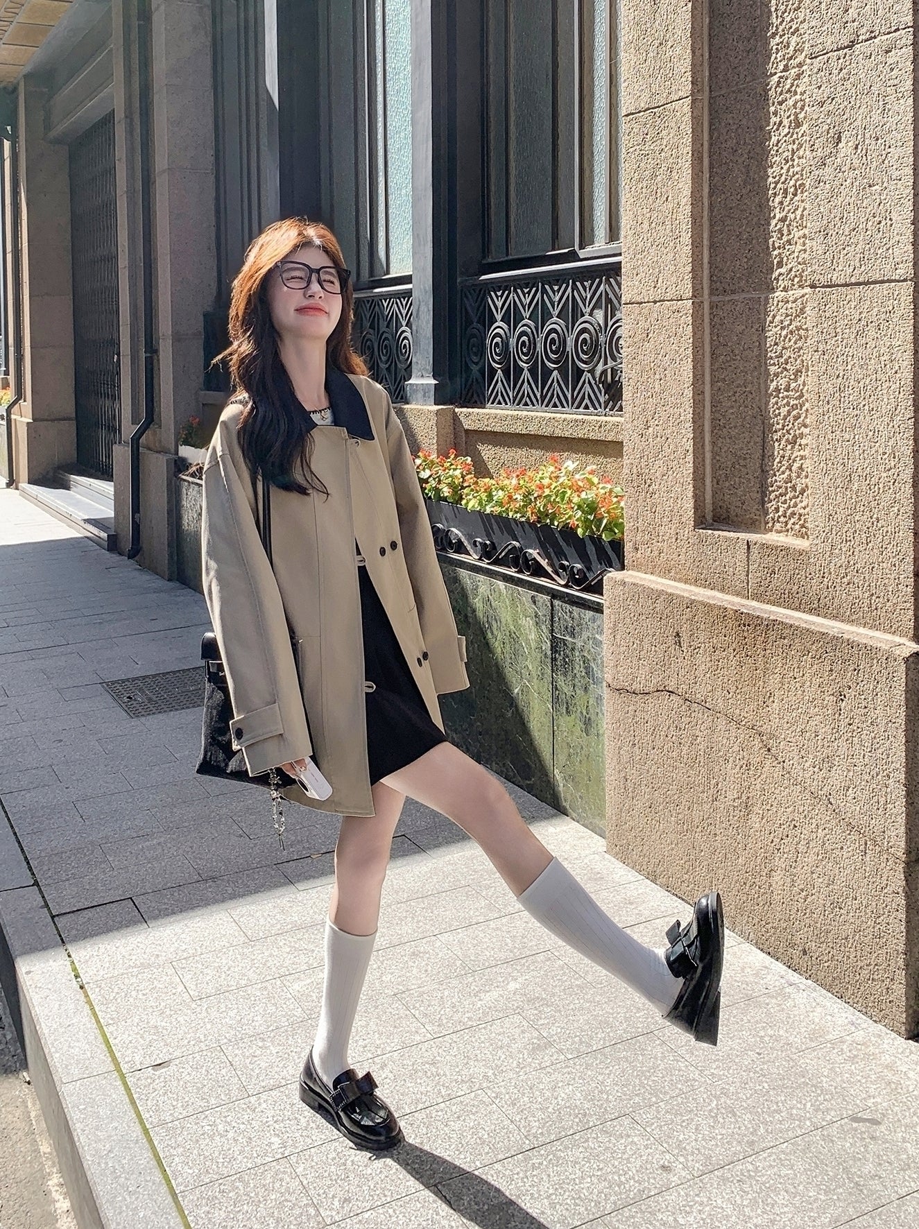 Chic Mid Length Casual Lapel Trench Coat