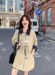 Chic Mid Length Casual Lapel Trench Coat