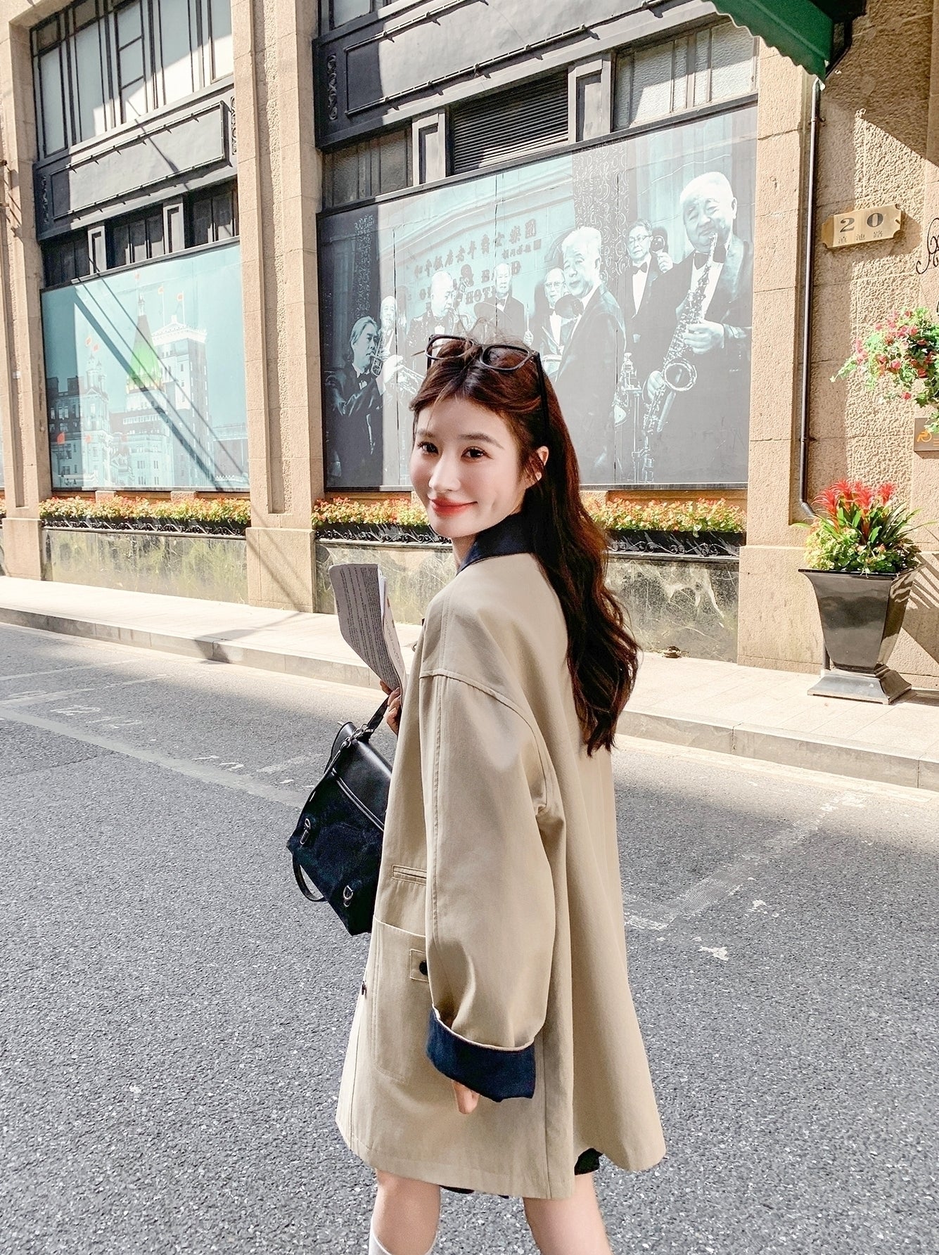 Chic Mid Length Casual Lapel Trench Coat