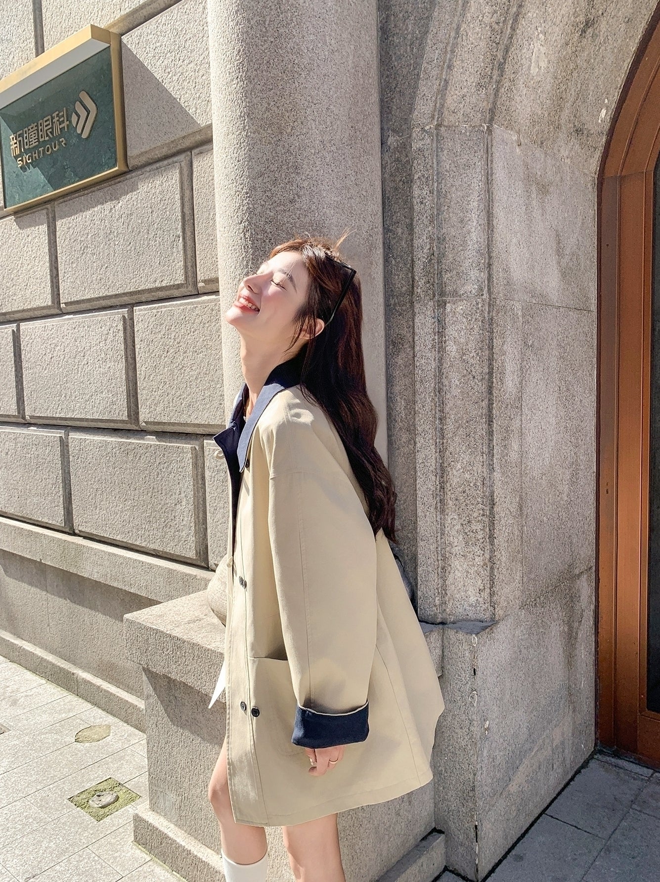 Chic Mid Length Casual Lapel Trench Coat