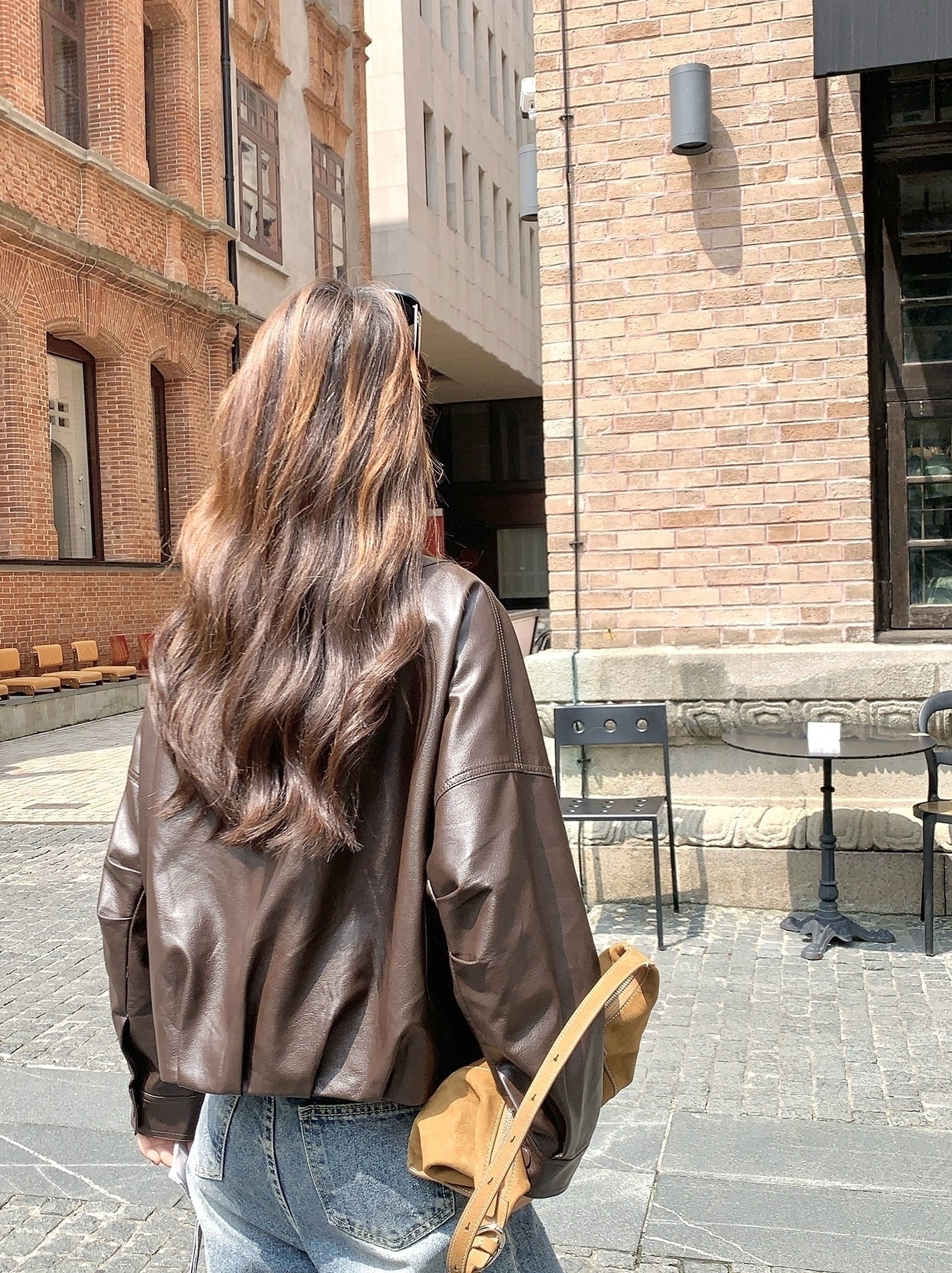 Chic Retro Pu Leather Slim Fit Jacket