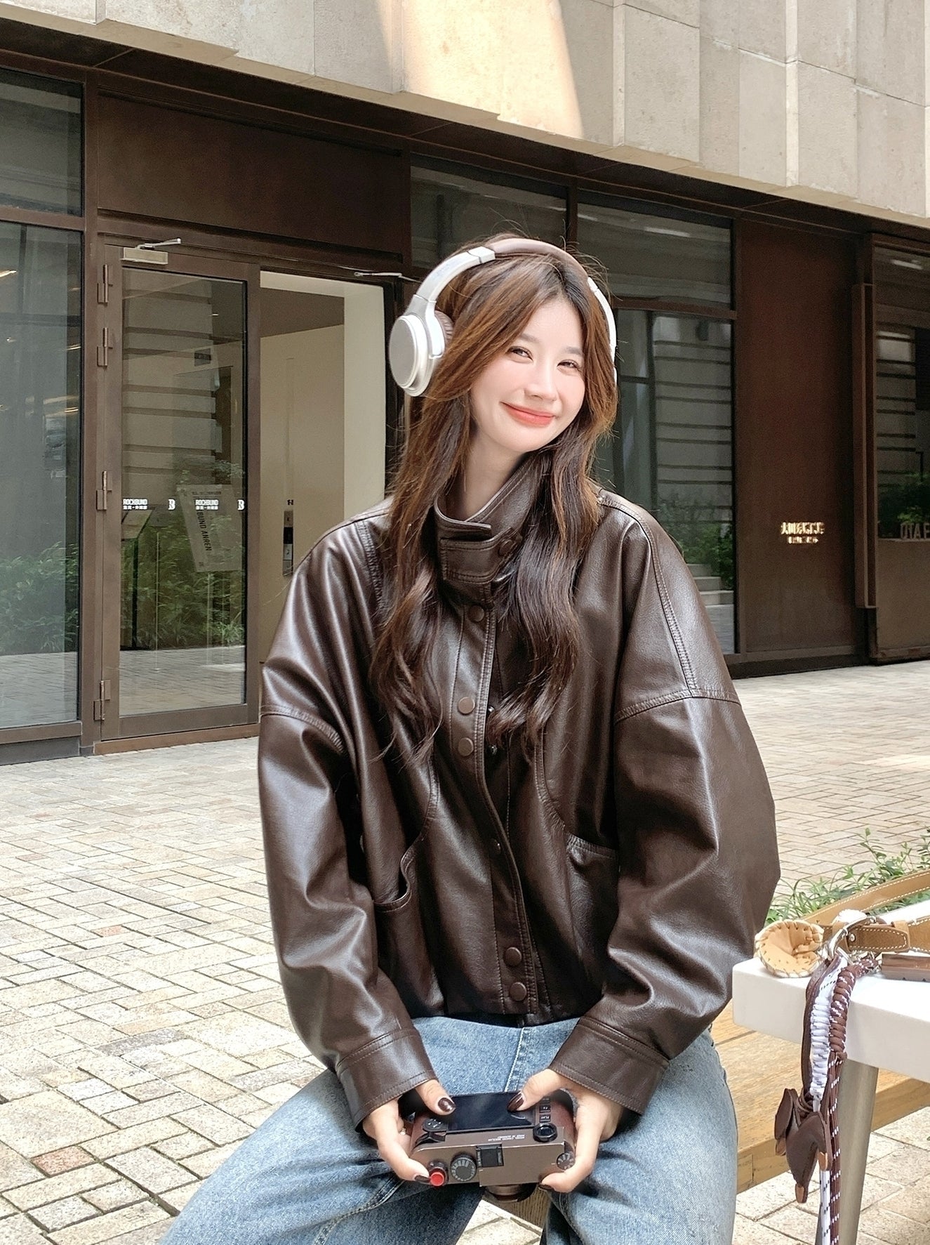 Chic Retro Pu Leather Slim Fit Jacket