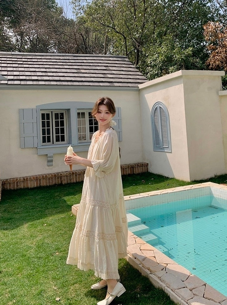 Chic Romantic French Style Summer Dress