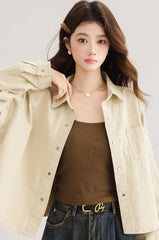 Chic Short Denim Jacket For Spring And Fall