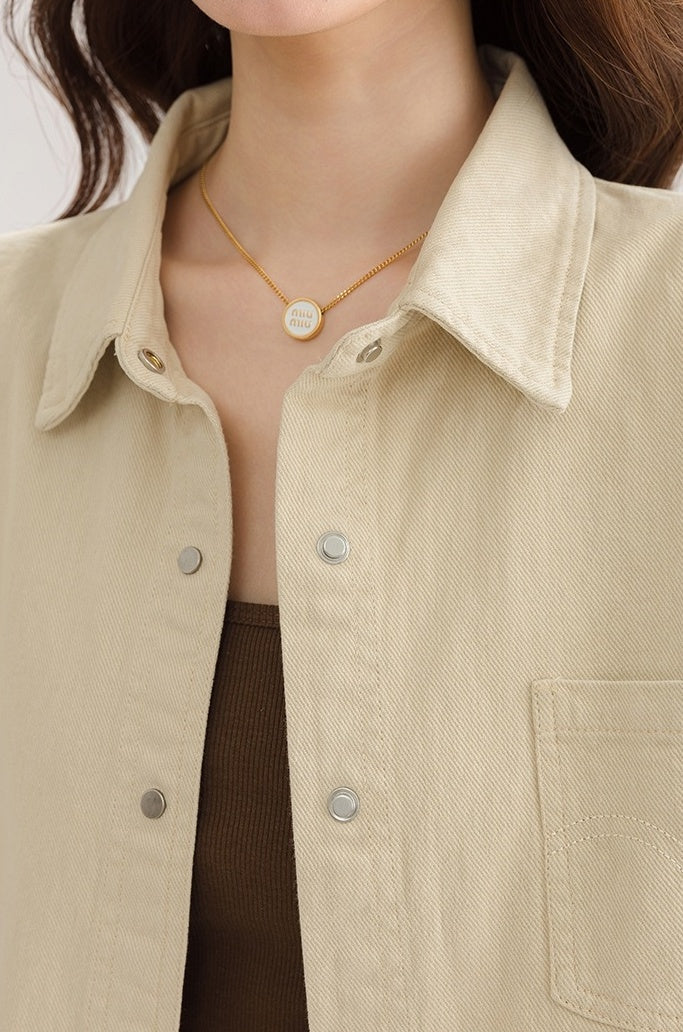 Chic Short Denim Jacket For Spring And Fall