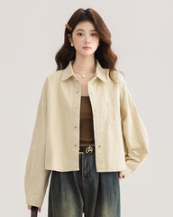 Chic Short Denim Jacket For Spring And Fall