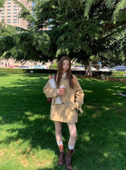 Chic Short Trench Coat Classic Autumn Outerwear