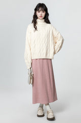 Chunky Cable Knit Turtleneck Sweater