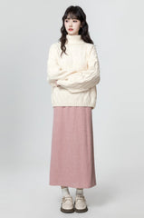 Chunky Cable Knit Turtleneck Sweater