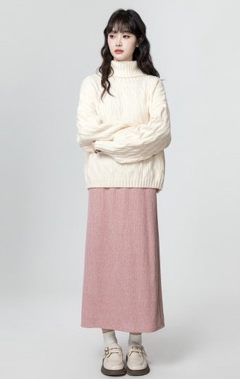 Chunky Cable Knit Turtleneck Sweater