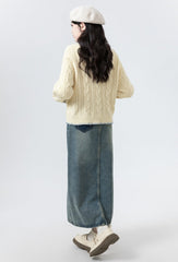 Chunky Knit Cable Cardigan Sweater