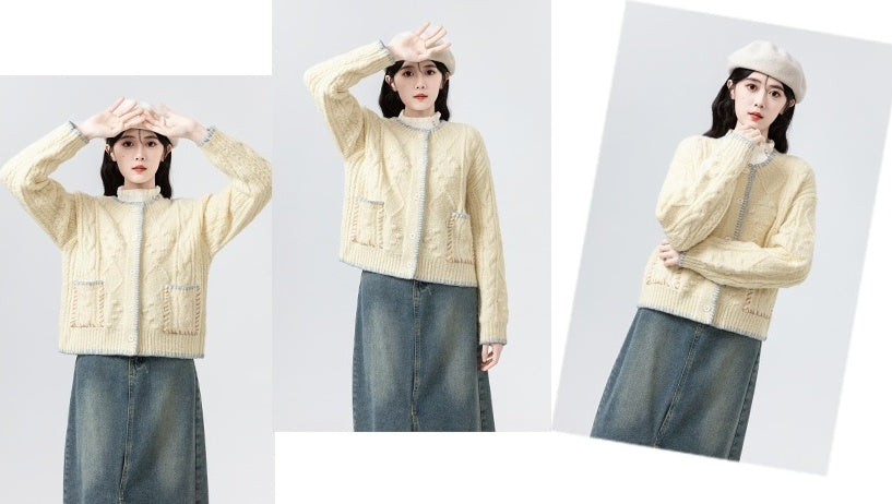 Chunky Knit Cable Cardigan Sweater