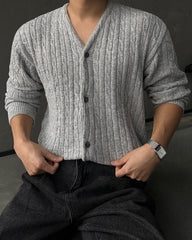 Chunky Knit Cardigan Casual Relaxed Fit Sweater