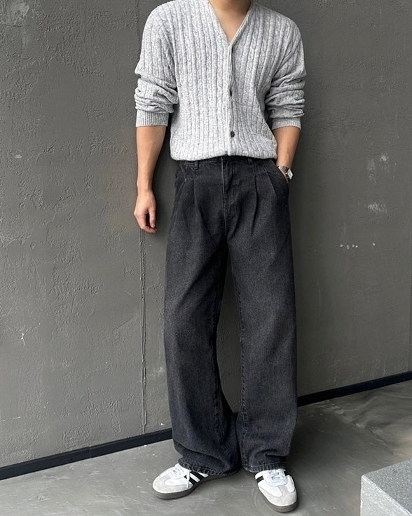 Chunky Knit Cardigan Casual Relaxed Fit Sweater
