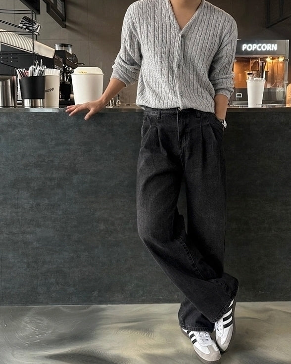 Chunky Knit Cardigan Casual Relaxed Fit Sweater