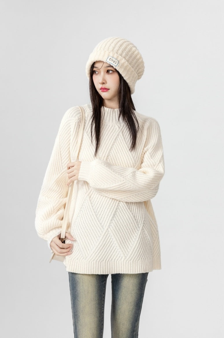 Chunky Knit High Neck Sweater