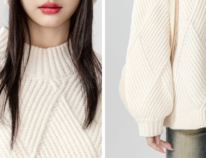 Chunky Knit High Neck Sweater