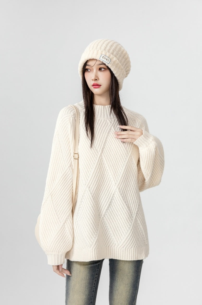 Chunky Knit High Neck Sweater