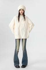 Chunky Knit High Neck Sweater
