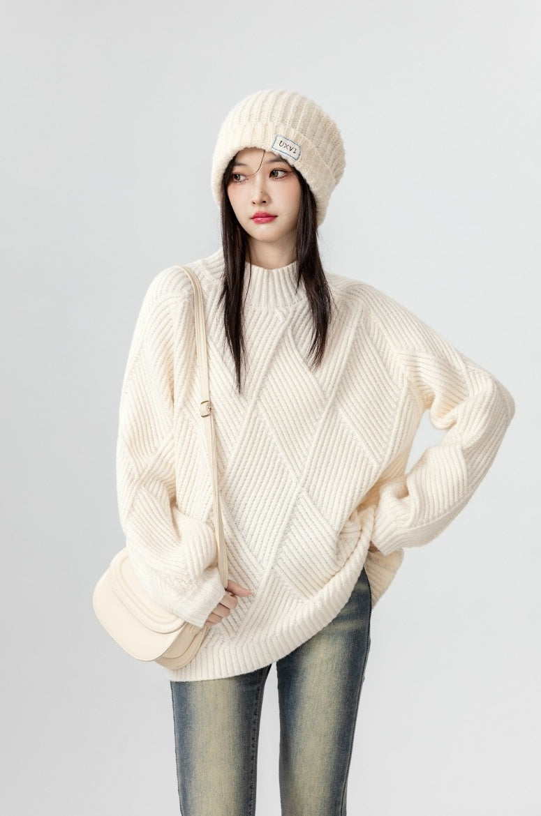 Chunky Knit High Neck Sweater
