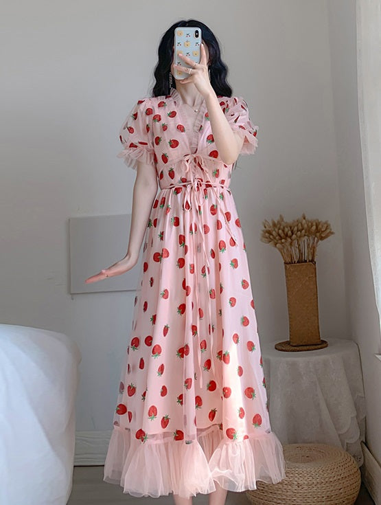 Pink Strawberry Dress