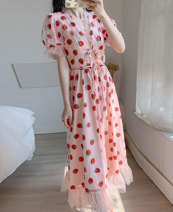 Pink Strawberry Dress