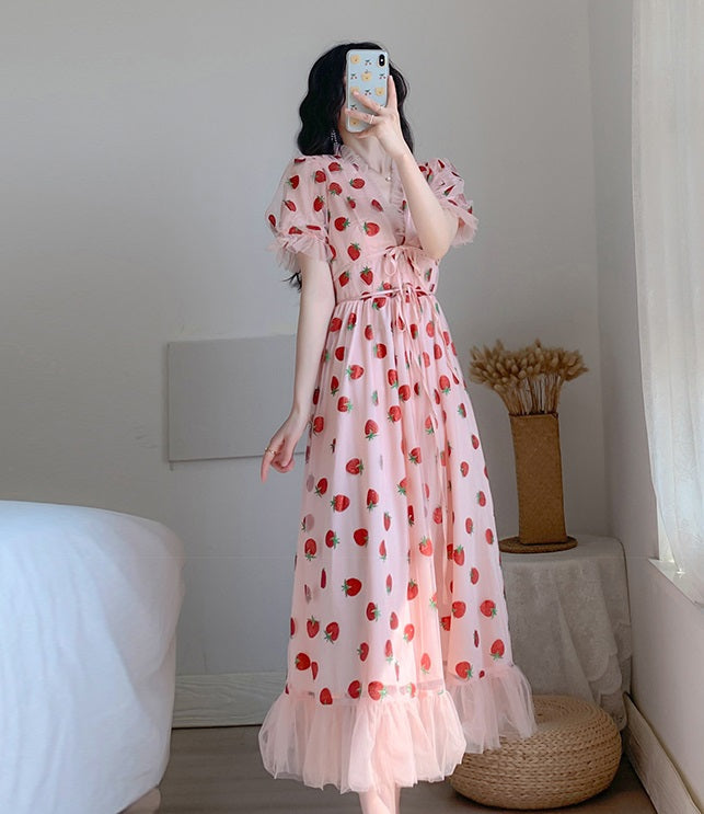 Pink Strawberry Dress