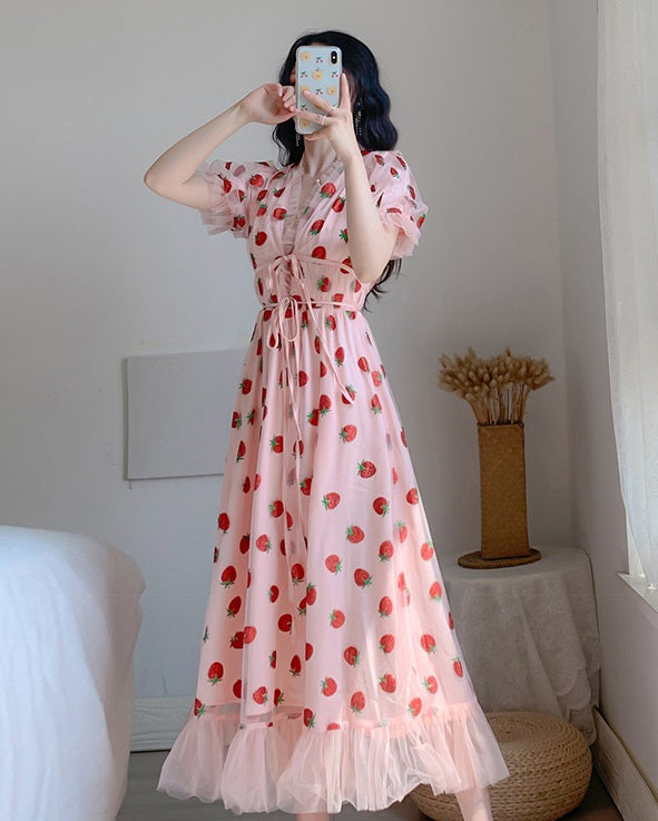Pink Strawberry Dress