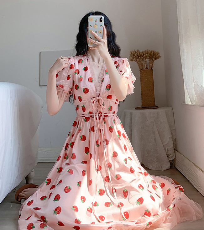 Pink Strawberry Dress