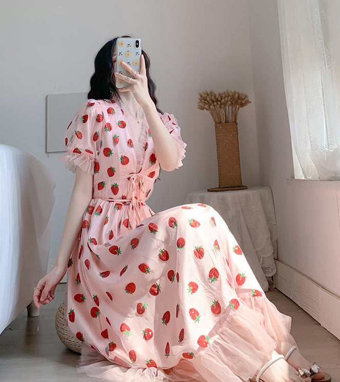 Pink Strawberry Dress